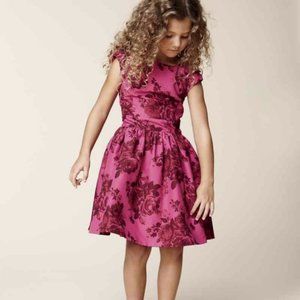 Ted Baker Girls Fancy Pink Floral Flared Dress 10